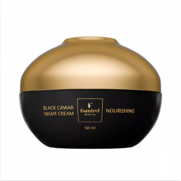 Питательный ночной крем для лица с экстрактом черной икры Famirel Black Caviar Nourishing Night Cream